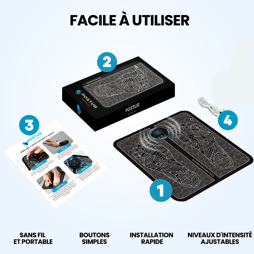 Postur : masseur pour jambes légères et sans douleur